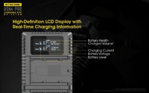 Nitecore USN4 PRO akulaadija SONY NP-FZ100 akudele, USB
