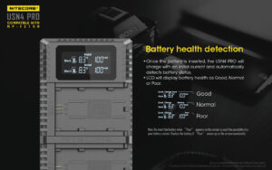 Nitecore USN4 PRO akulaadija SONY NP-FZ100 akudele, USB