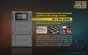 Nitecore USN3 PRO dual slot digital USB charger for Sony NP-F series batteries