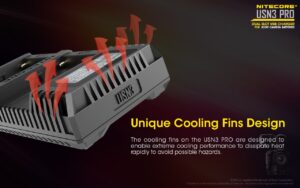 Nitecore USN3 PRO dual slot digital USB charger for Sony NP-F series batteries