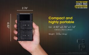 Nitecore USN3 PRO akulaadija SONY akudele, USB