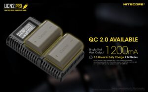 Nitecore UCN2 PRO akulaadija CANON LP-E6N akudele, USB