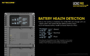 Nitecore UCN2 PRO dual slot digital USB charger for Canon LP-E6N batteries