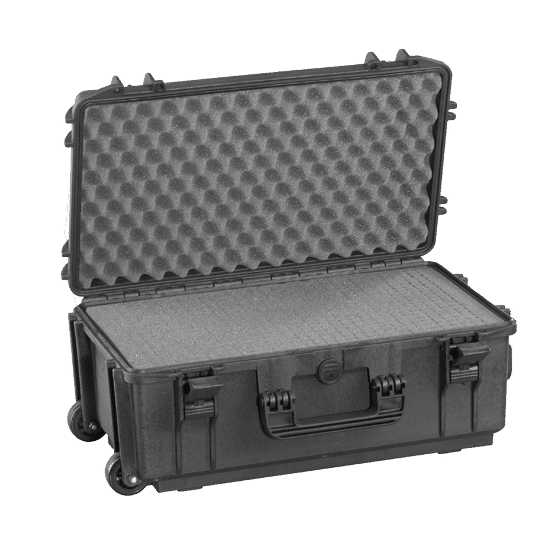 PANARO MAX520STR waterproof case, trolley, black, cubed foam