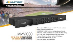 AVMATRIX MMV1630 multiviewer 16ch / matrix switcher 16x16