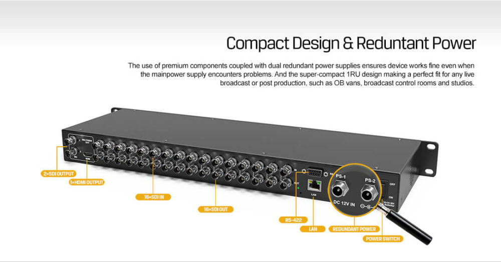 AVMATRIX MMV1630 multiviewer 16ch / matrix switcher 16x16