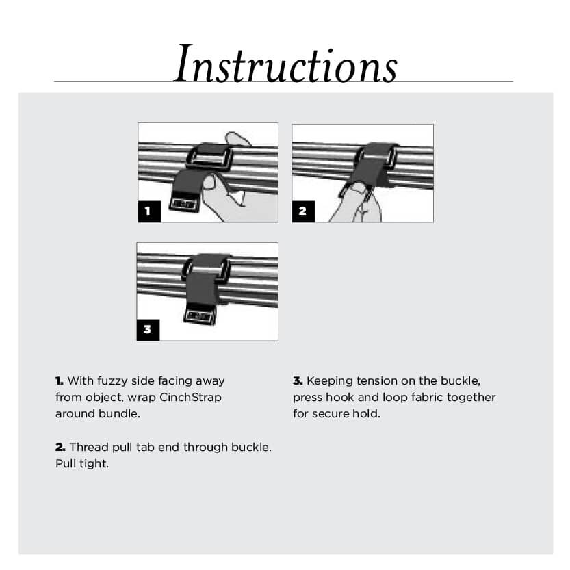 1" x 30" RIP-TIE CinchStrap, 10 Pack, BLACK