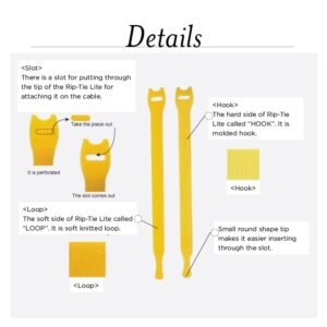 RIP-TIE Lite Plus takjapael kaabliside, 13mm x 203mm, 2 x 25tk, MUST+HALL