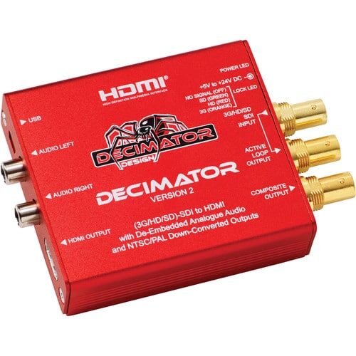 DECIMATOR 2 SDI to HDMI with de-embedded analogue audio