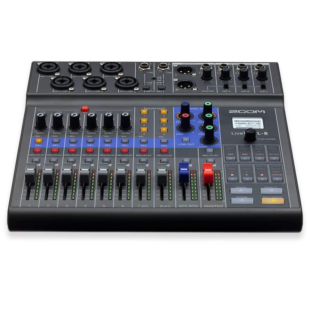 ZOOM LiveTrak L-8 digitaalne audiomikser ja salvesti