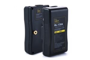 ROLUX RL-130A põrutuskindel aku, Gold-mount, 130Wh