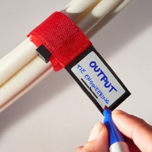 1" x 9.5"RIP-TIE Rip-Lock CableWrap with Write-On Pull Tab, 10 Pack, BLACK