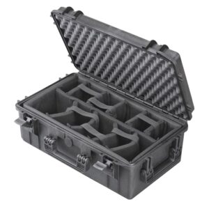 PANARO MAX520CAMTR waterproof case, trolley, black, padded dividers