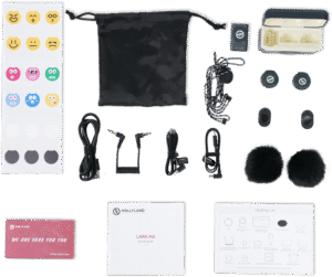 HOLLYLAND Lark M2 Camera - Wireless Lavalier Microphone (Duo,ShineCharcoal)