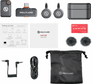 HOLLYLAND LARK M2S Mini Combo Wireless Lavalier Microphone Mini Combo (Space Gray)
