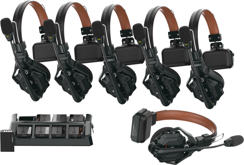 HOLLYLAND Solidcom C1 Pro Wireless Intercom System with 6 ENC headsets
