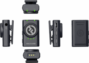 HOLLYLAND Lark M2 Combo - Wireless Lavalier Microphone (Duo, Shine Charcoal)