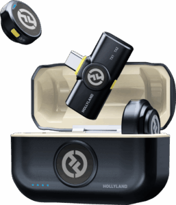 HOLLYLAND Lark M2 USB-C - Wireless Lavalier Microphone with USB-C Plug (Duo, Shine Charcoal)