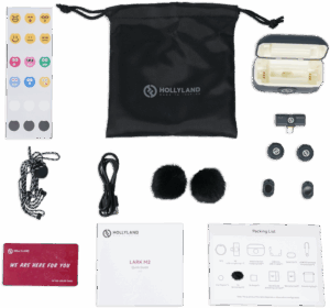 HOLLYLAND Lark M2 USB-C - Wireless Lavalier Microphone with USB-C Plug (Duo, Shine Charcoal)