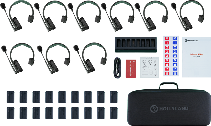 HOLLYLAND Solidcom SE Pro- 9 Person Noise Cancelling Headset Intercom