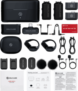 HOLLYLAND LARK MAX 2 Ultimate Combo with OWS Monitor Earphone + Camera RX + USB-C RX