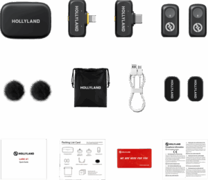 HOLLYLAND LARK A1 Combo with USB-C RX + Lightning RX + Charging Case