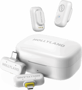 HOLLYLAND LARK A1 Combo Ivory White, with USB-C RX + Lightning RX + Charging Case