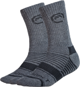 VALLERRET Merino Wool Crew Sock - Grey Winter (size 36-40)