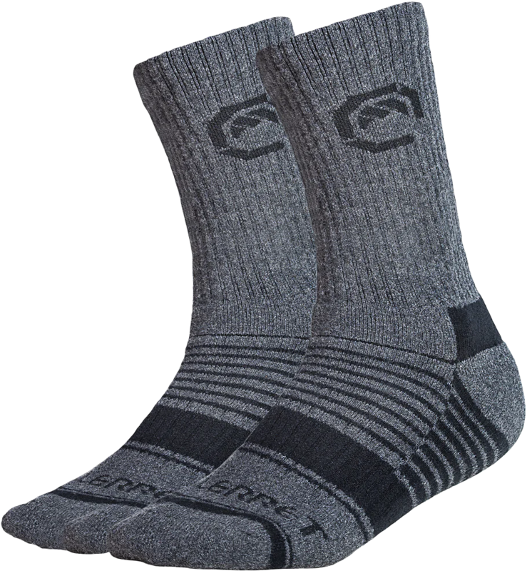 VALLERRET Merino Wool Crew Sock - Grey Winter (size 36-40)