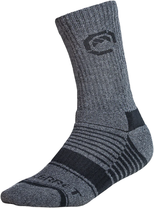 VALLERRET Merino Wool Crew Sock - Grey Winter (size 36-40)