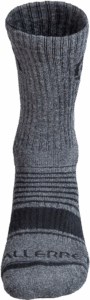 VALLERRET Merino Wool Crew Sock - Grey Winter (size 36-40)