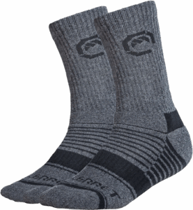 VALLERRET Merino Wool Crew Sock - Grey Winter (size 41-46)