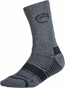 VALLERRET Merino Wool Crew Sock - Grey Winter (size 41-46)