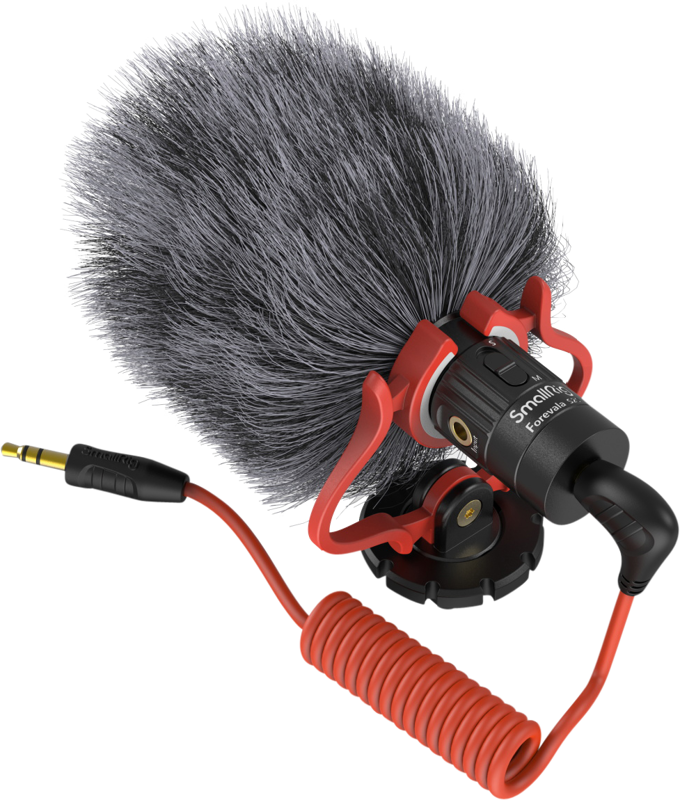 S20 is the first on-camera microphone of the Forevala series which was produced by SmallRig. Featuring a dual microphone combination and supporting stereo recording mode for greater presence/stereo sound pick-up.