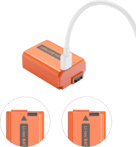 SMALLRIG 4965 NP-FW50 USB-C Rechargeable Camera Battery Orange