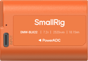 SMALLRIG 4979 Camera Battery USB-C Rechargeable DMW-BLK22 Orange