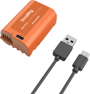 SMALLRIG 4979 Camera Battery USB-C Rechargeable DMW-BLK22 Orange