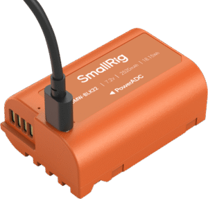 SMALLRIG 4979 Camera Battery USB-C Rechargeable DMW-BLK22 Orange