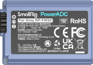 SMALLRIG 4330 Camera Battery USB-C Rechargable NP-FW50