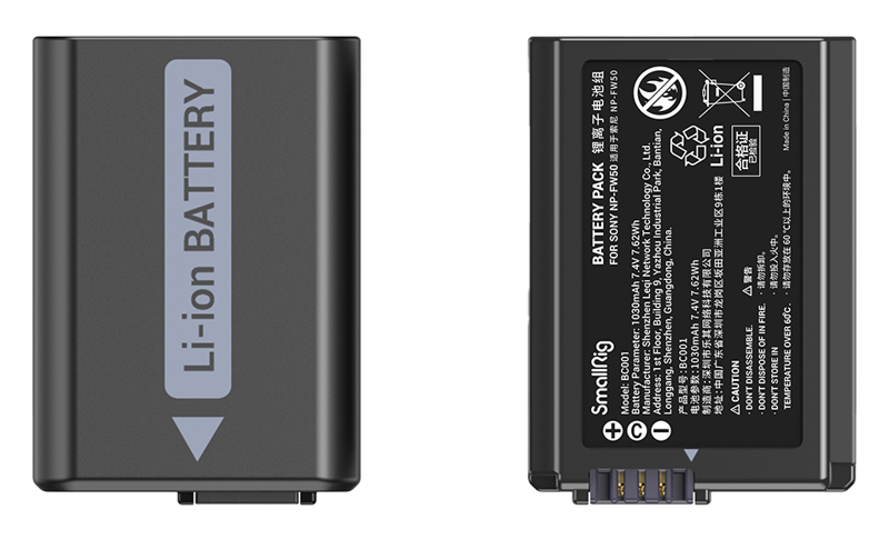 SMALLRIG 3818 NP-FW50 Battery & Charger Kit