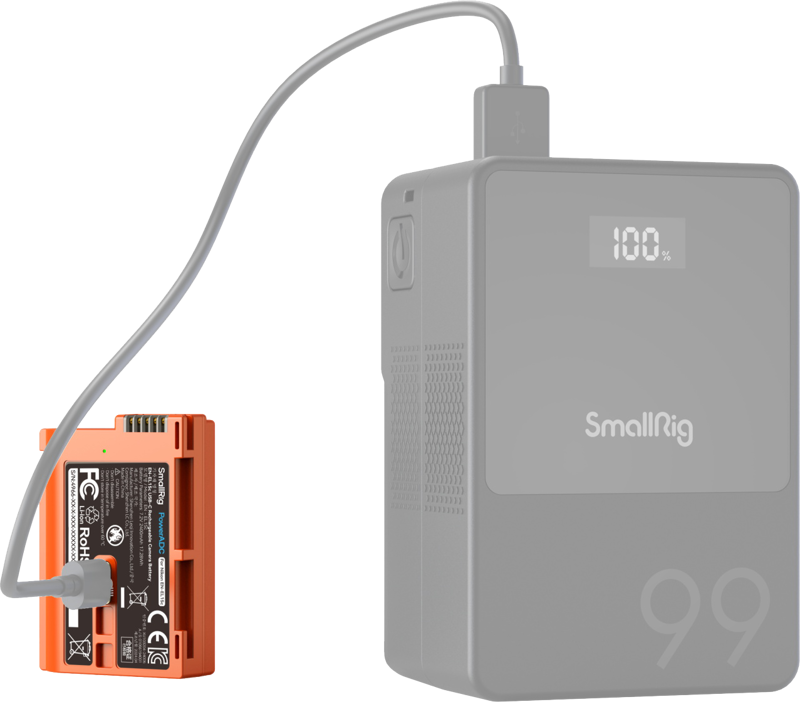 SMALLRIG 4966 EN-EL15c USB-C Rechargeable Camera Battery Orange