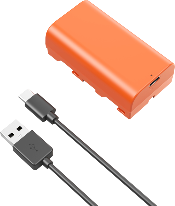 SMALLRIG 4971 NP-F550 USB-C Rechargeable Camera Battery Orange