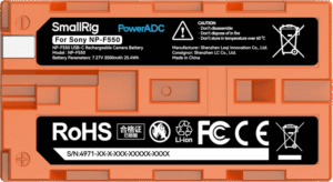 SMALLRIG 4971 NP-F550 USB-C Rechargeable Camera Battery Orange