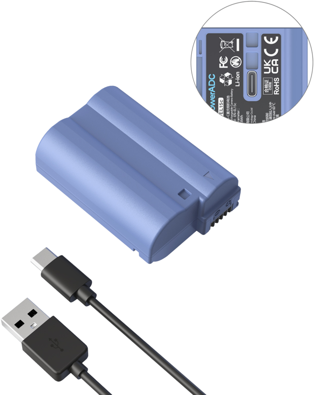 SMALLRIG 4332 Camera Battery USB-C Rechargable EN-EL15c