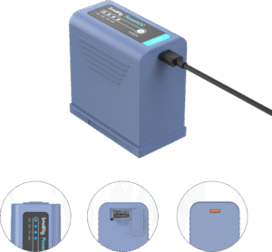 and intelligent direct charging battery with a capacity of 10500mAh (76.65Wh). Its large capacity ensures long-lasting power