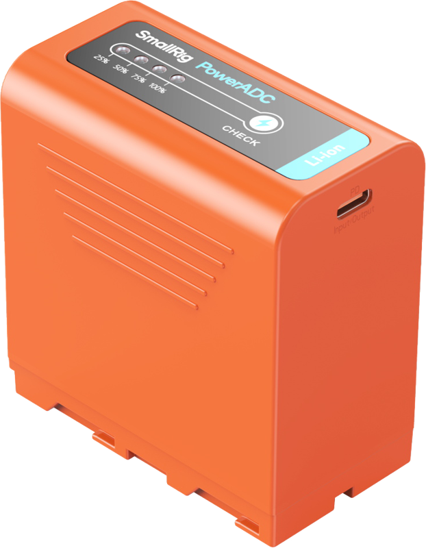 SMALLRIG 4972 NP-F970 USB-C Rechargeable Camera Battery Orange