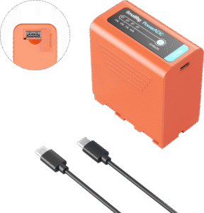 SMALLRIG 4972 NP-F970 USB-C Rechargeable Camera Battery Orange