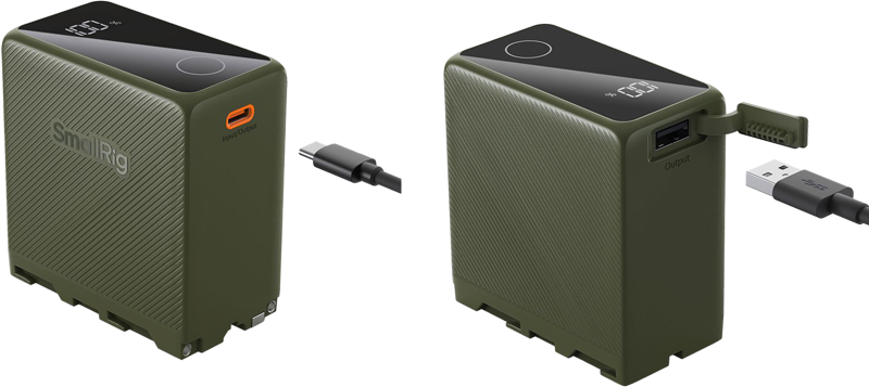 SMALLRIG 4577 Camera Battery USB-C Rechargeable NP-F970 Green