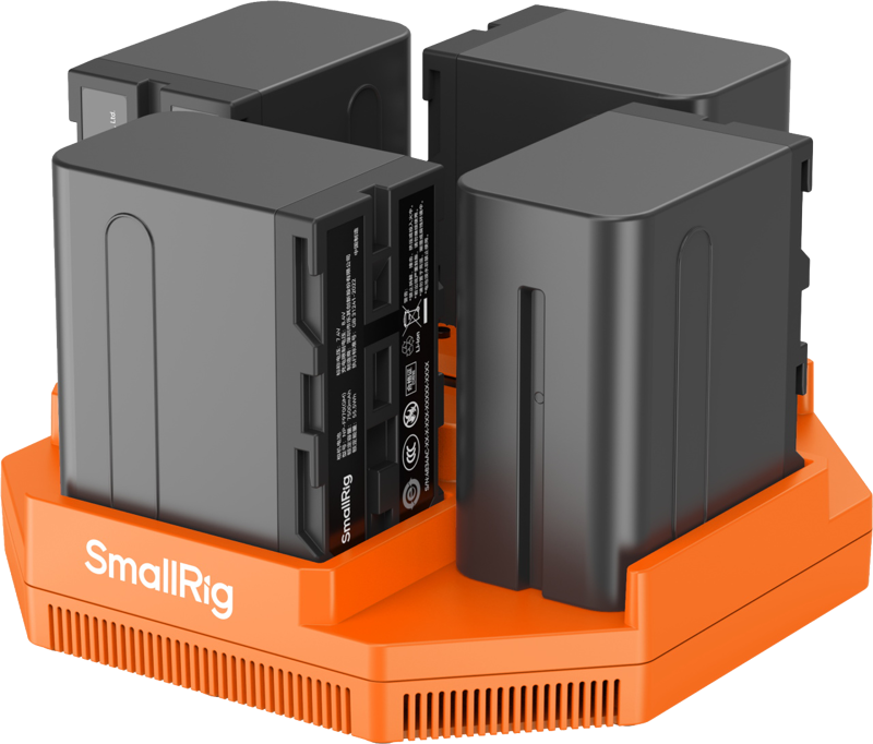 SMALLRIG 4834 NP-F970 4-Channel Camera Battery Charger & 4-Battery Kit