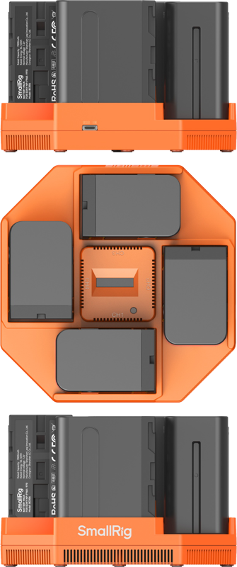 SMALLRIG 4834 NP-F970 4-Channel Camera Battery Charger & 4-Battery Kit